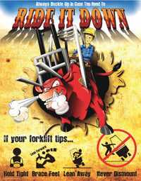 Forklift Ride It Down Safety Poster
