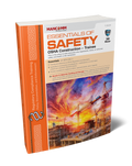 A cover image of the 'Essentials of Safety: OSHA Construction - Trainee' manual with a vibrant background and safety-related imagery.
