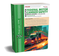 Book titled 'Federal Motor Carrier Safety Regulations' with a truck on the cover, published by Mancomm.