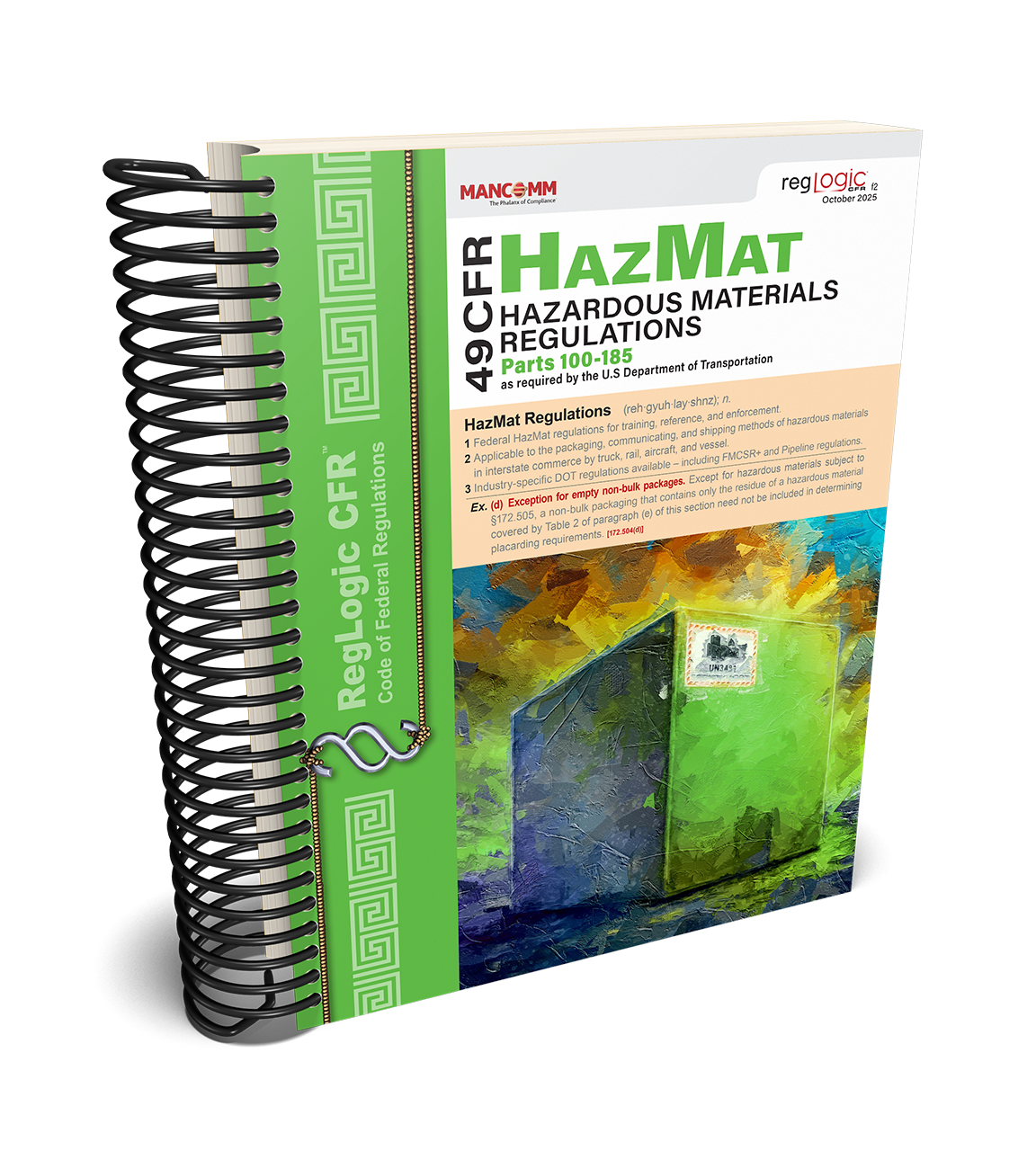 Hazmat Regulations book by Mancomm 49cfr spiral bound