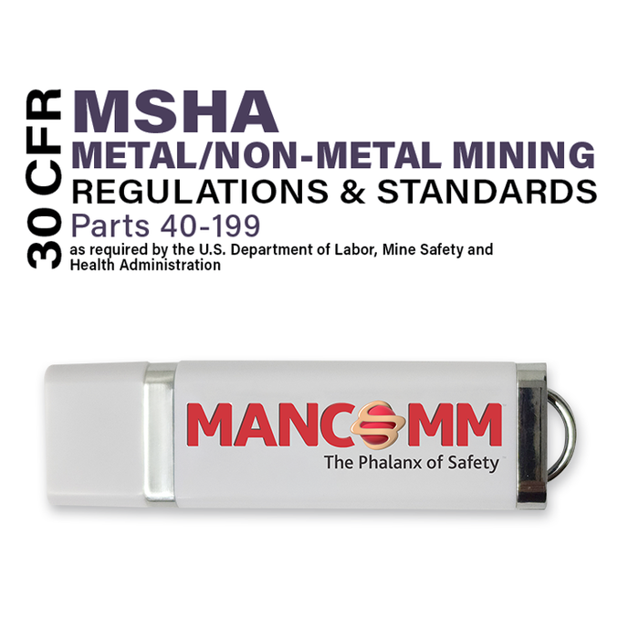 MSHA Metal/Non-Metal Mining Regulations & Standards USB