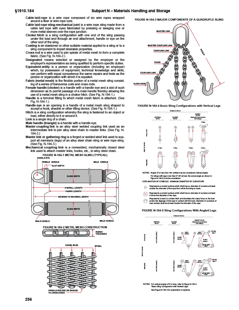 Technical diagram and illustrations of materials handling equipment on a white background