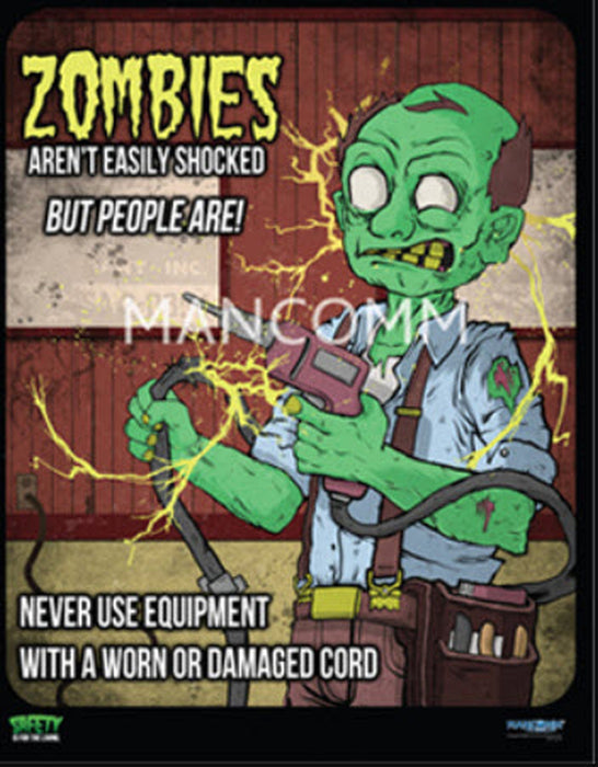 ZOMBIES - Check Cords Safety Poster