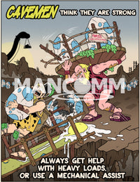 CAVEMEN - Worksite Help Safety Poster