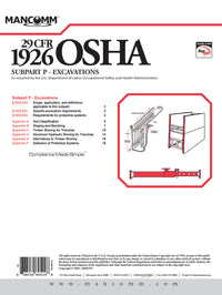 1926 Subpart P - Excavations (pkg. of 10)