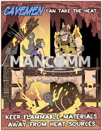 CAVEMEN - Fire Safety Poster